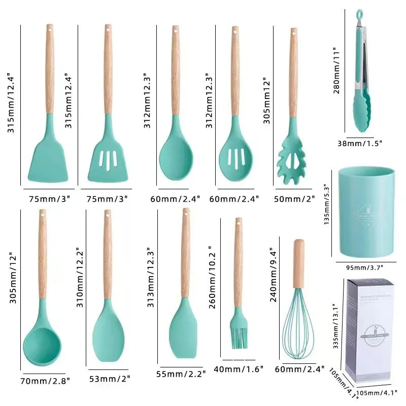 Silicone Cooking Utensils Set